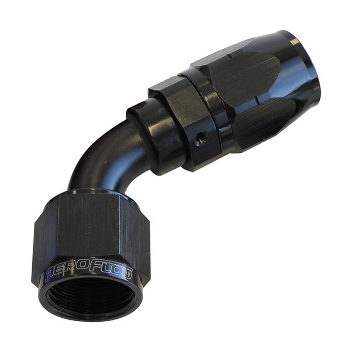 Aeroflow Performance Fittings 500 Series Cutter Swivel 60° Hose End. Suits 100 & 450 Series Hose SR