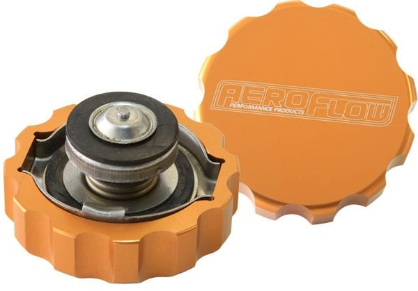 Aeroflow Performance Gold Finish. Aeroflow Billet Radiator Cap Small Style suit 32mm Water Neck AF64-5032G SR