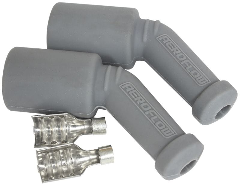 Aeroflow Performance Grey, 2 pack Aeroflow Xpro Silicone 45° GM LS Coil Boots & Terminals AF4530-3304 SR