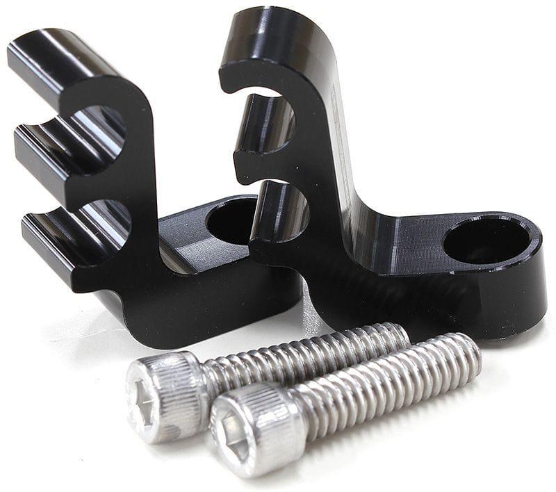 Aeroflow Performance Holds x2 Leads, Mounts to Valve Covers 1/4" Bolt Aeroflow Ignition Lead Separator - Black (Pair) AF64-9702BLK SR