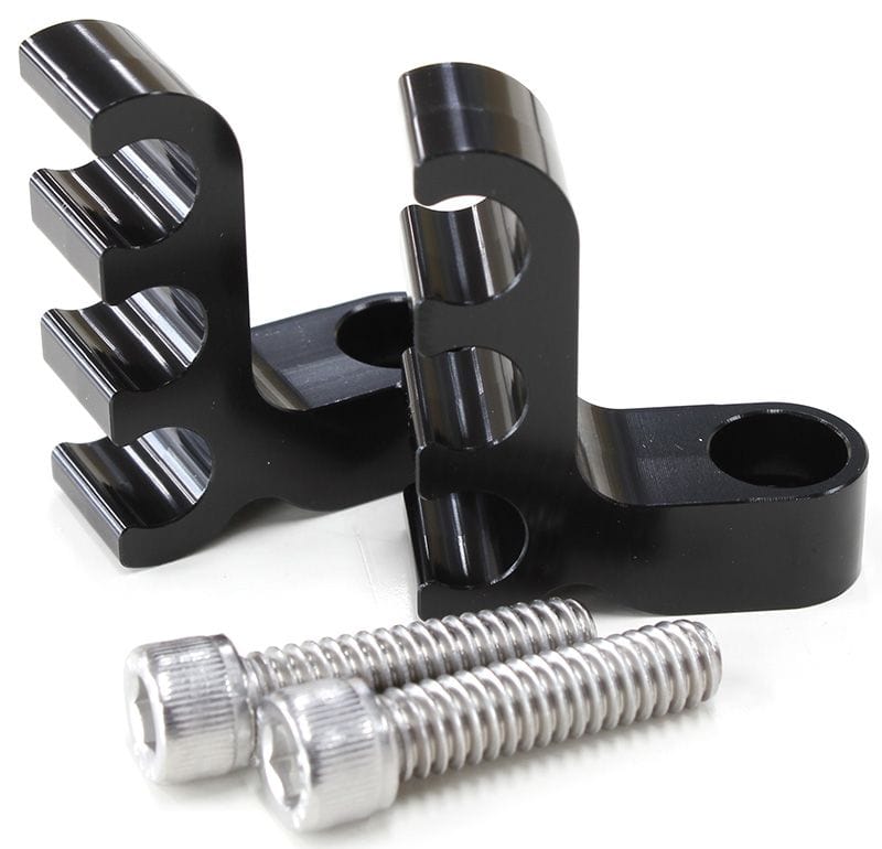 Aeroflow Performance Holds x3 Leads, Mounts to Valve Covers 1/4" Bolt Aeroflow Ignition Lead Separator - Black (Pair) AF64-9703BLK SR