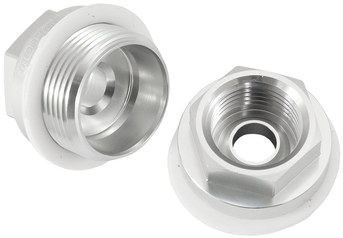 Aeroflow Performance Holley Carburettor Adapter - Male 7/8-20" to Female 5/8-18" Aeroflow Holley Carburettor Adapter - Male 7/8-20" to Female 5/8-18" AF700-03S SR