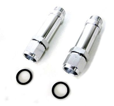 Aeroflow Performance Holley Ultra HP, -8 AN, Silver Finish, 2 per package Aeroflow Female Carburettor Inlet Adapter AF165-08-1S SR