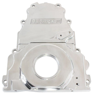 Aeroflow GM LS 2-Piece Billet Timing Cover - Polished Finish AF64-4361P