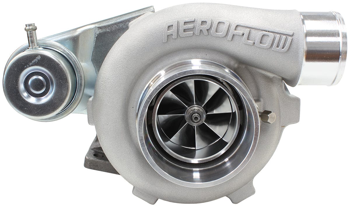 Aeroflow Performance Internal Wastegate, T25 / T28 Inlet Flange, 5-Bolt Exhaust Flange Aeroflow BOOSTED 5447 .86 Turbocharger 495HP, Natural Cast Finish AF8005-2006 SR
