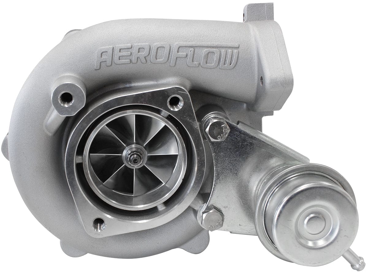 Aeroflow Performance Internal Wastegate, T25 / T28 Inlet Flange, 5-Bolt Exhaust Flange Aeroflow BOOSTED 5447 NISSAN .86 Turbocharger 525HP, Hi Temp Black Finish AF8005-2008 SR