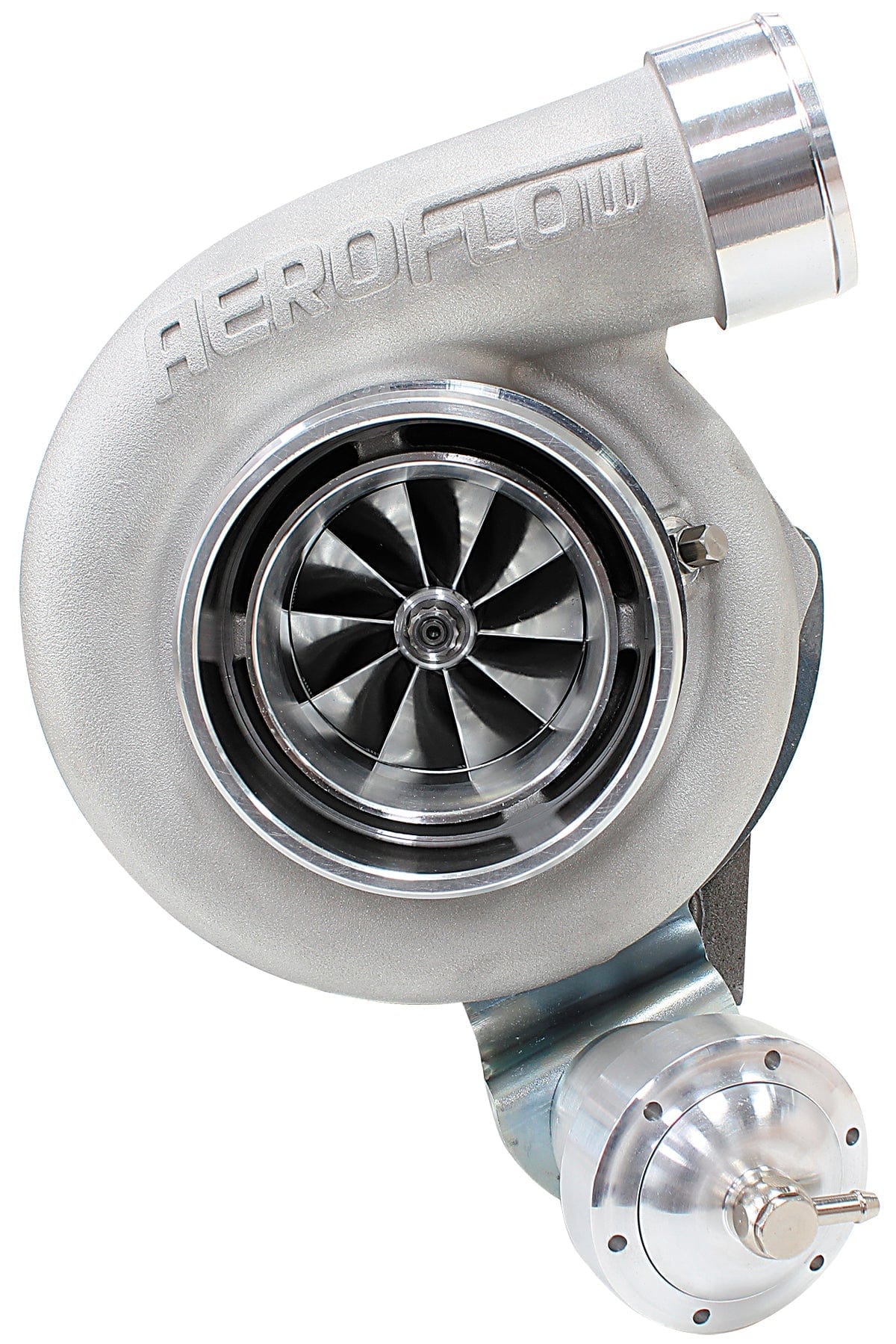 Aeroflow Performance Internal Wastegate, T3 Inlet Flange, FG XR6 5-Bolt Exhaust Flange Aeroflow BOOSTED 6662 XR6 1.06 Turbocharger 825HP, Natural Cast Finish AF8005-3024 SR