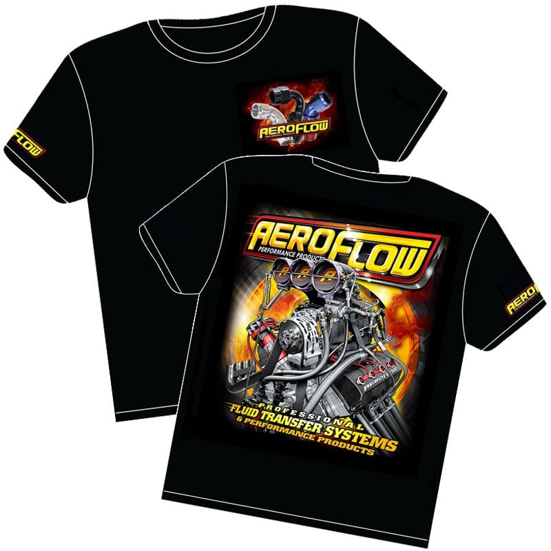 Aeroflow Performance Large Aeroflow Aeroflow 'Nitro Hemi' Black T-Shirt AFNITRO2-L SR