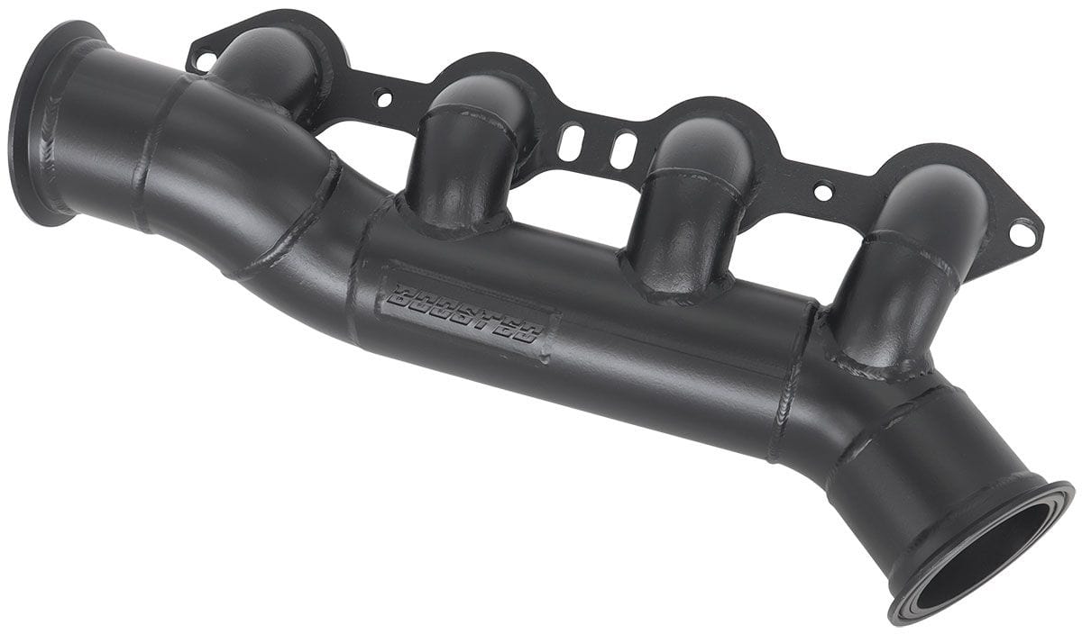 Aeroflow Performance LS Engine Parts AF8200-1005 GM LS Passenger Side Single Turbo Manifold 3" V-Bands, Cross Over Manifold SR
