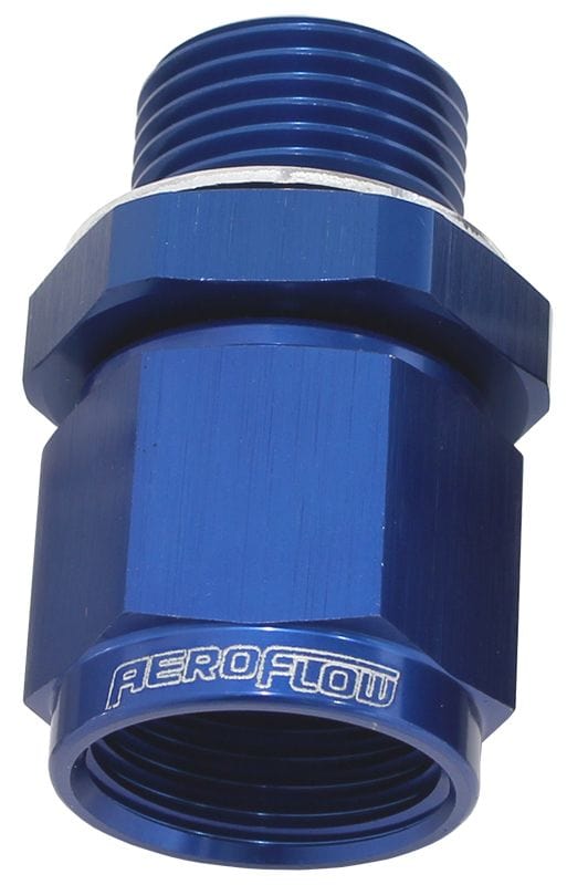 Aeroflow Performance M12 x 1.5 to -8AN Aeroflow Metric To Female AN Swivel Adapters - Blue AF906-08-M12 SR