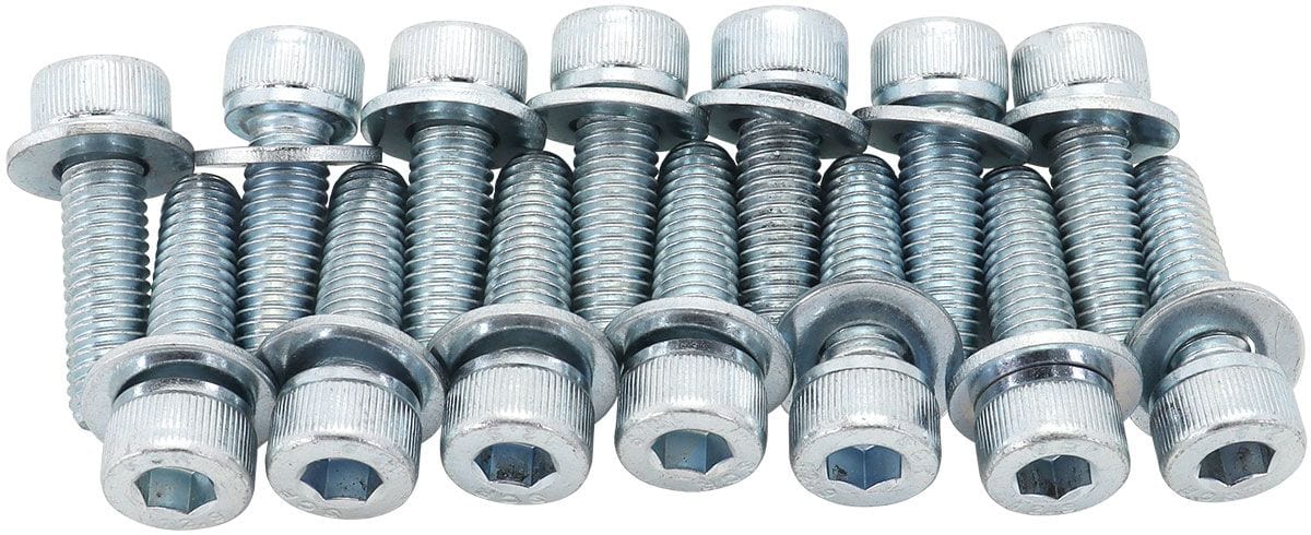 Aeroflow Performance M6 Steel Bolts, Pack of 16. Aeroflow GM 4L60 Transmission Oil Pan Bolt Kit AF82-2071 SR