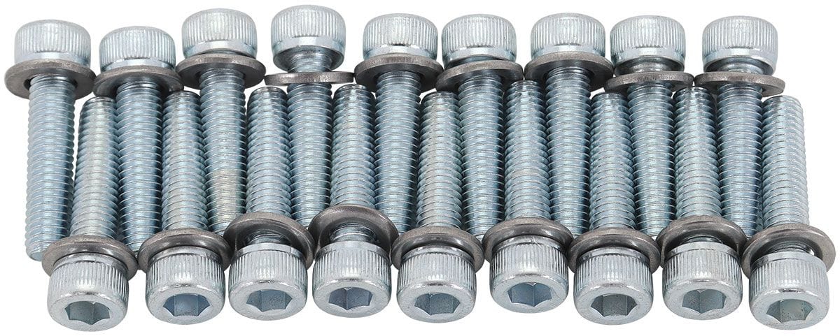 Aeroflow Performance M6 Steel Bolts, Pack of 16. Aeroflow GM 6L80 Transmission Oil Pan Bolt Kit AF82-2073 SR