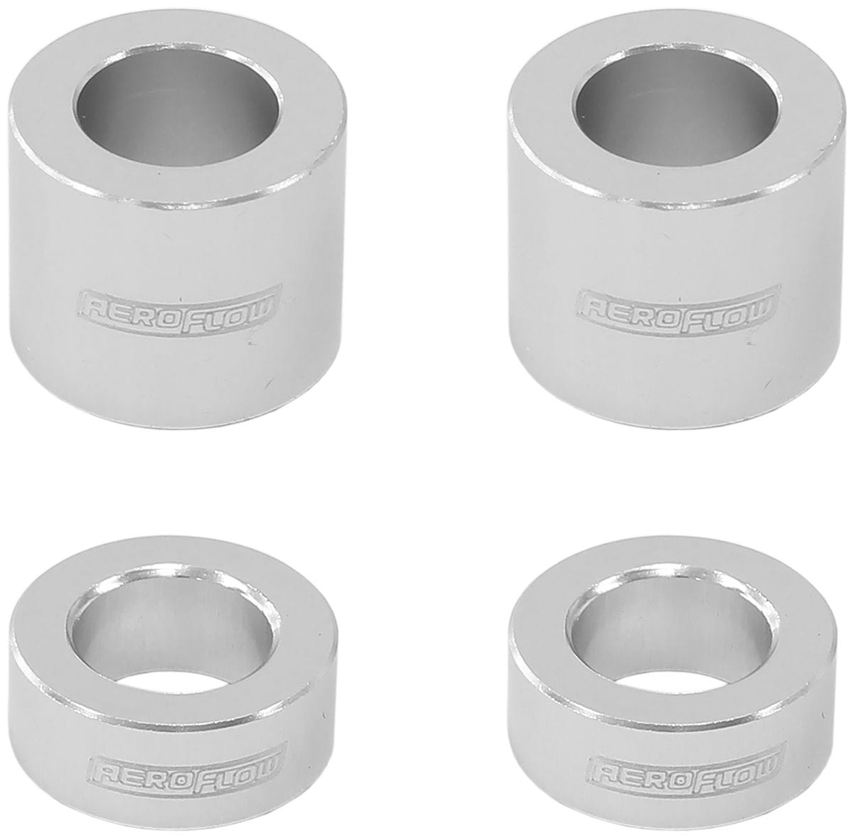 Aeroflow Performance M8 (5/16") 4-Pack Aeroflow Billet Aluminium Bolt Spacers, Silver AF64-4376 SR