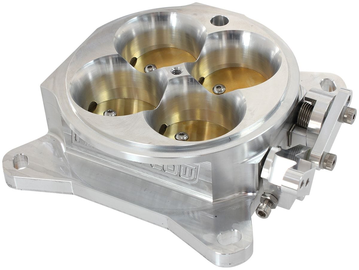 Aeroflow Performance Natural Finish. Suit 4150/4500 Aeroflow Billet Aluminium 4 Barrel 1375cfm Throttle Body AF64-2250 SR