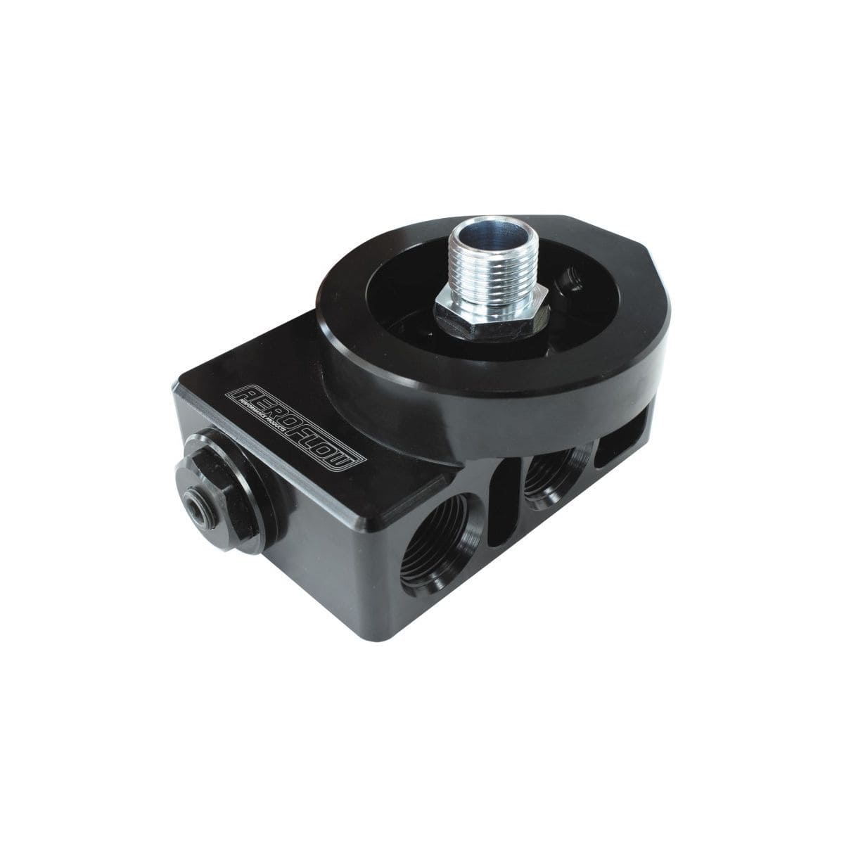 Aeroflow Performance Oil Systems AF64-4112 Billet Aluminium Remote Filter & Oil Thermostat SR