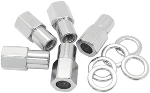 Aeroflow 0.750" Shank Open Chrome Wheel Nuts - M12 x 1.25mm AF3035-7000