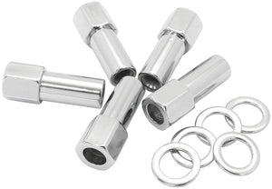 Aeroflow 1.380" Shank Open Chrome Wheel Nuts - M12 x 1.50mm AF3036-9000