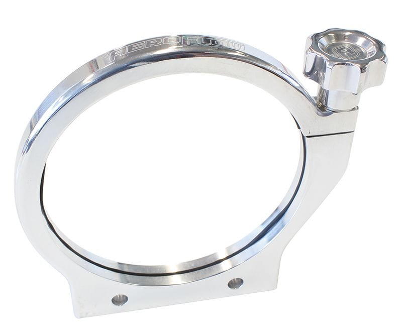 Aeroflow Performance Polished Finish Aeroflow Billet Bottle Mount suit 4-3/8" (111mm) Bottle Diameter AF6400-4375 SR