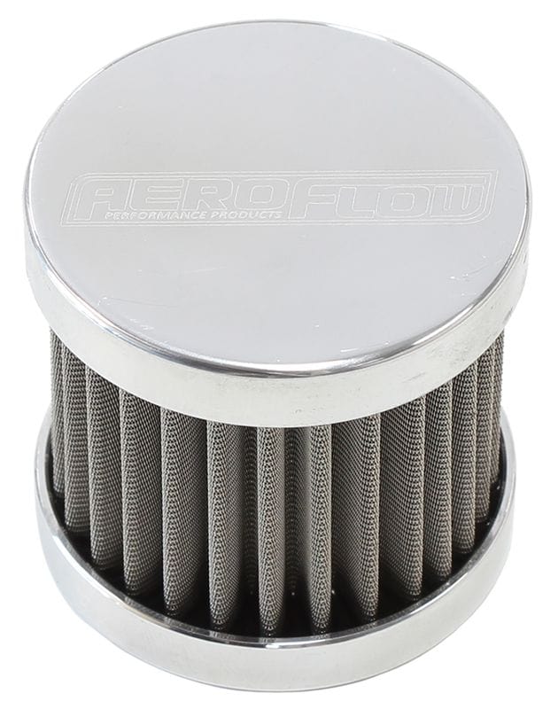 Aeroflow Performance Polished Finish. Aeroflow Stainless Steel Billet Breather with -6AN Female Thread AF77-2003 SR