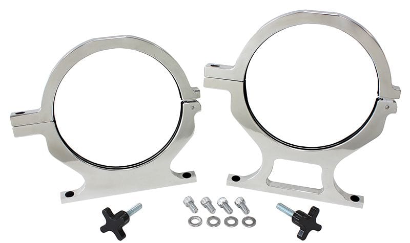 Aeroflow Performance Polished Finish. Suits 10lb. & 15lb. Bottles Aeroflow Billet Nitrous Bottle Brackets - Polished AF64-5000P SR