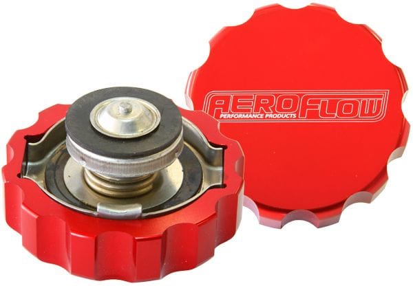 Aeroflow Performance Red Aeroflow Billet Radiator Cap Small Style suit 32mm Water Neck AF64-5032R SR