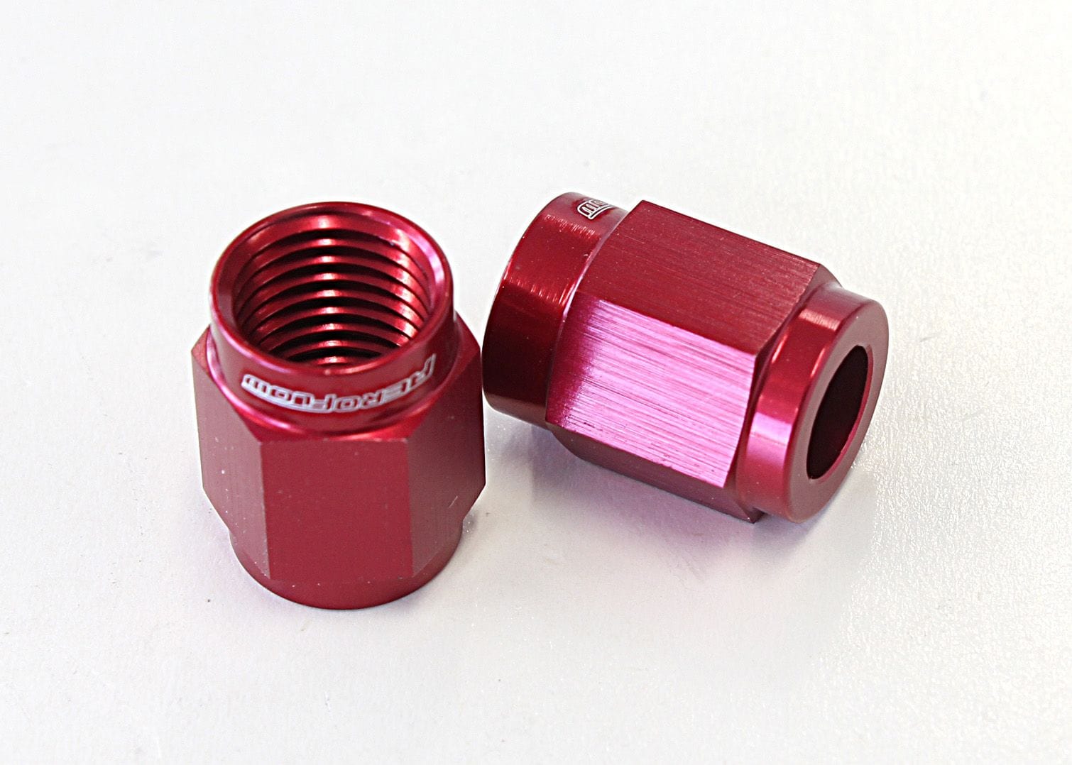 Aeroflow Performance Red Finish. Suits Aeroflow, Moroso & Russell Tubing Aeroflow -3AN to 3/16" Aluminium Tube Nut - Red Finish AF818-03R SR