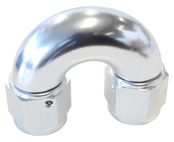 Aeroflow Performance Silver Finish Aeroflow 180° Full Flow Female Coupler -6AN AF536-06S SR