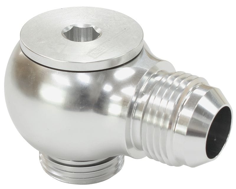Aeroflow Performance Silver Finish Aeroflow 90° Low Profile -12ORB to -12AN Male Adapter AF909-12S SR
