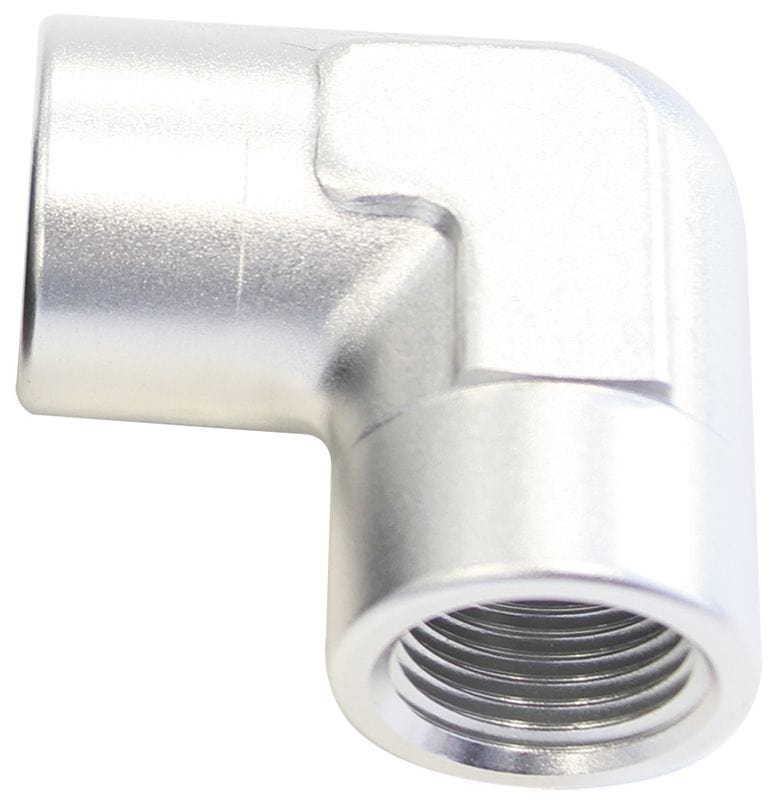 Aeroflow Performance Silver Finish Aeroflow 90° NPT Female Adapter - 1/8" AF913-02S SR