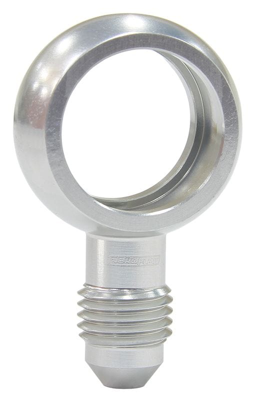 Aeroflow Performance Silver Finish Aeroflow Alloy AN Banjo Fitting 18mm to -4AN AF726-04S SR