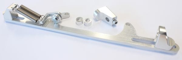 Aeroflow Performance Silver Finish Aeroflow Billet Throttle Cable Bracket 4500 Dominator Style AF64-2002S SR