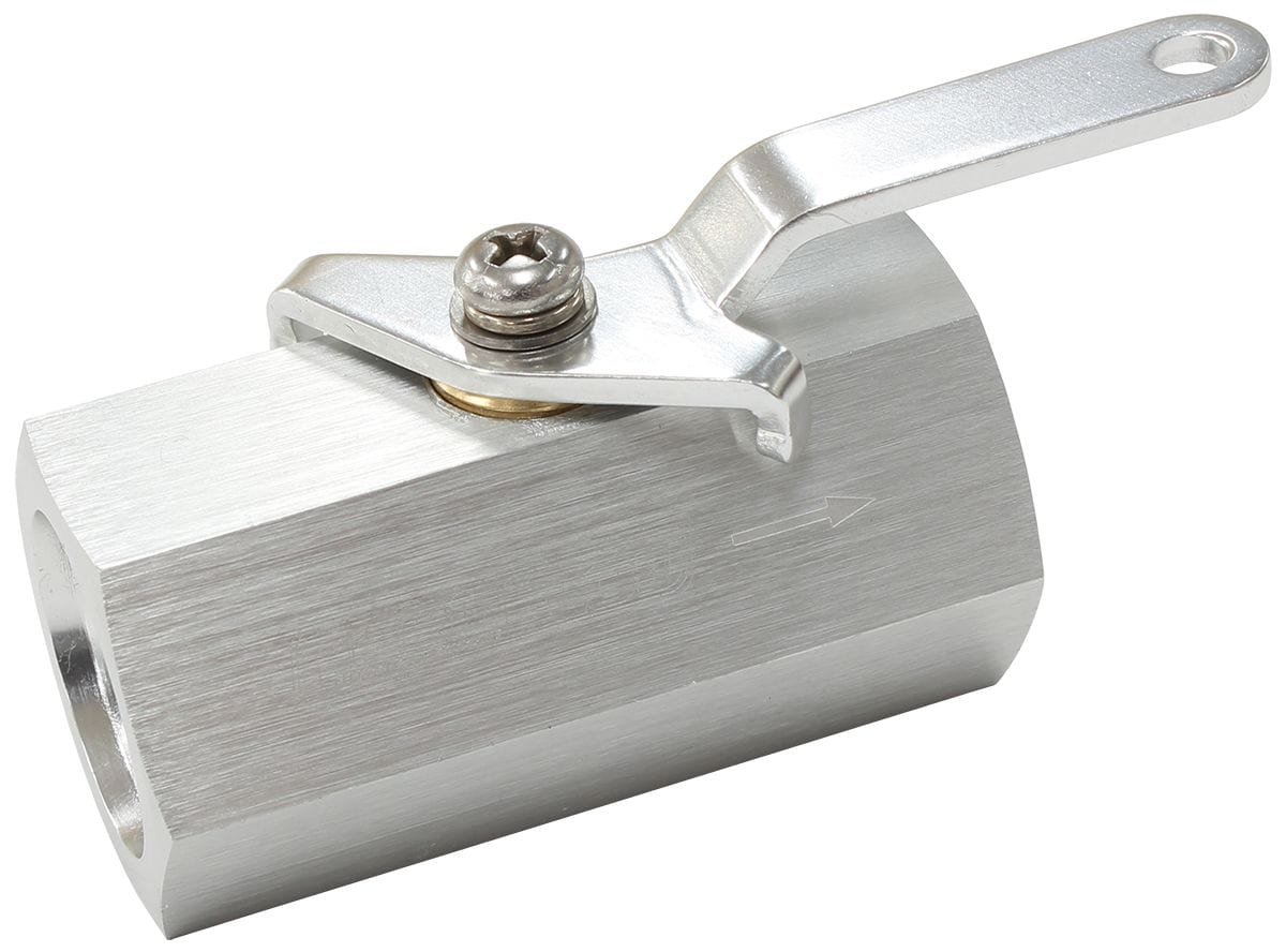 Aeroflow Performance Silver Finish Aeroflow Female Shut Off Valve -10ORB AF1001-10S SR