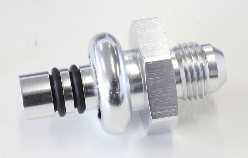 Aeroflow Performance Silver Finish Aeroflow Ford EFI Regulator Adapter -6AN with .435" Shank AF64-4356S SR