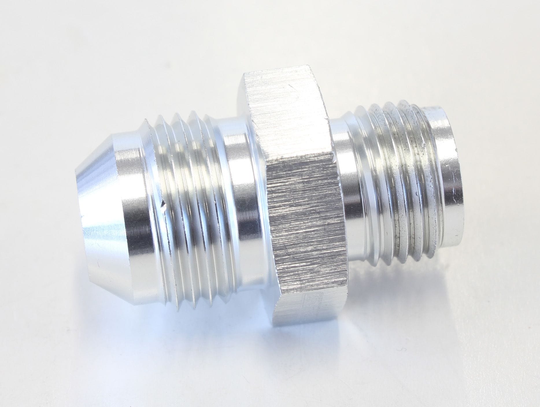 Aeroflow Performance Silver Finish Aeroflow Inverted Seat Adapter 5/8"-18 to -8AN AF704-08S SR