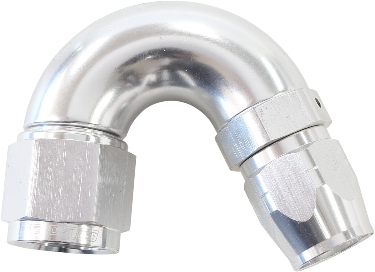 Aeroflow Performance Silver Finish. Suits 100 & 450 Series Hose Aeroflow 550 Series Cutter Style One Piece Swivel 150° Stepped Hose End -8AN to -6 Hose A SR