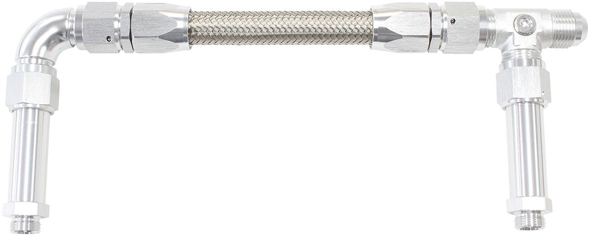 Aeroflow Performance Silver Finish. Suits Barry Grant/Demon Dual Fuel Line Aeroflow Carburettor Inlet Rail Kit -8AN AF161-08S SR