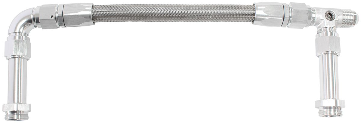 Aeroflow Performance Silver Finish. Suits Holley Fuel Aeroflow Carburettor Inlet Rail Kit -8AN Dominator AF162-08S SR