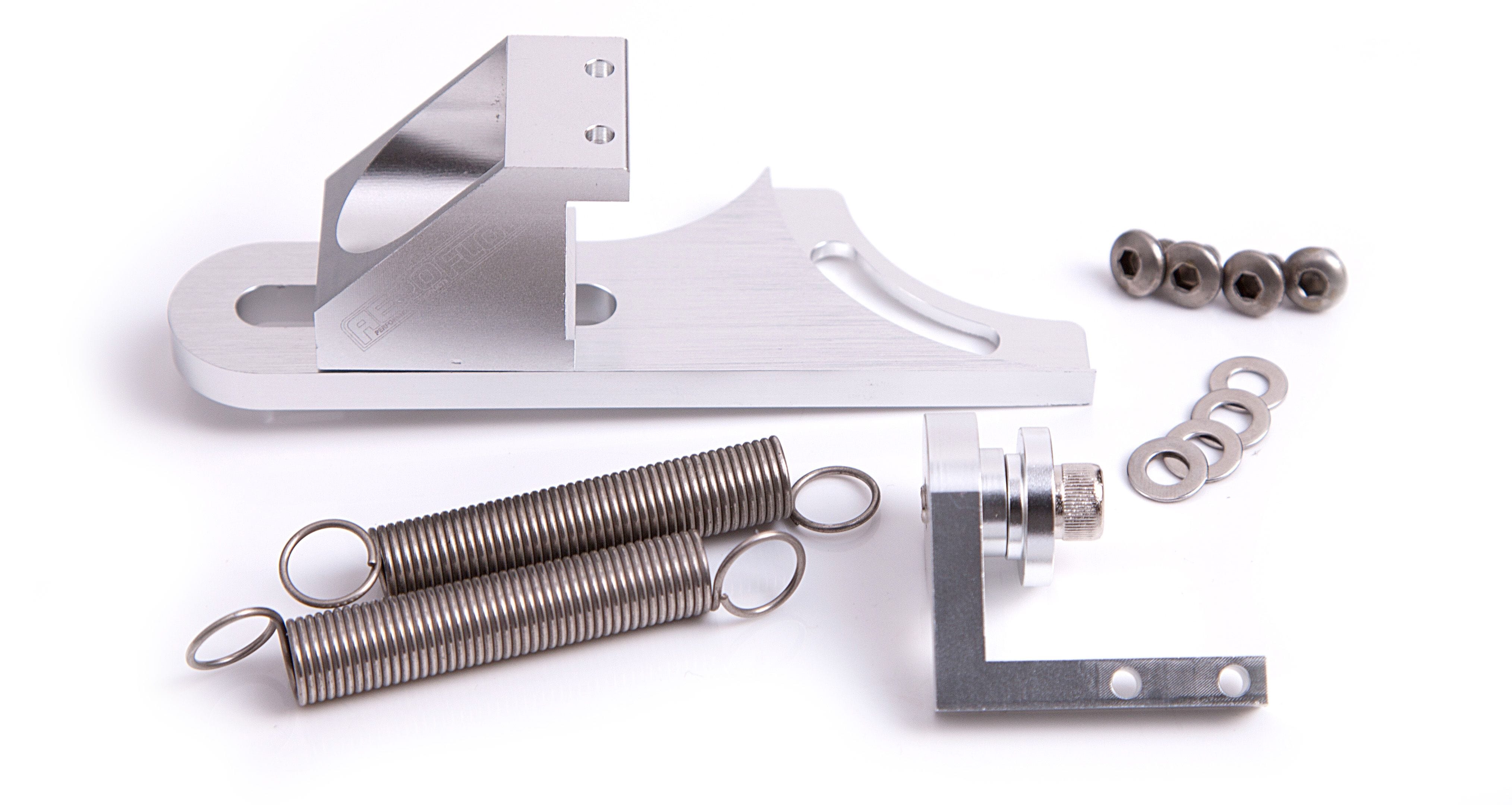 Aeroflow Performance Silver Finish Suits throttle cable bracket part number AF64-2026S sol Aeroflow Billet Return Spring Assembly 4150 Style AF64-2031S SR