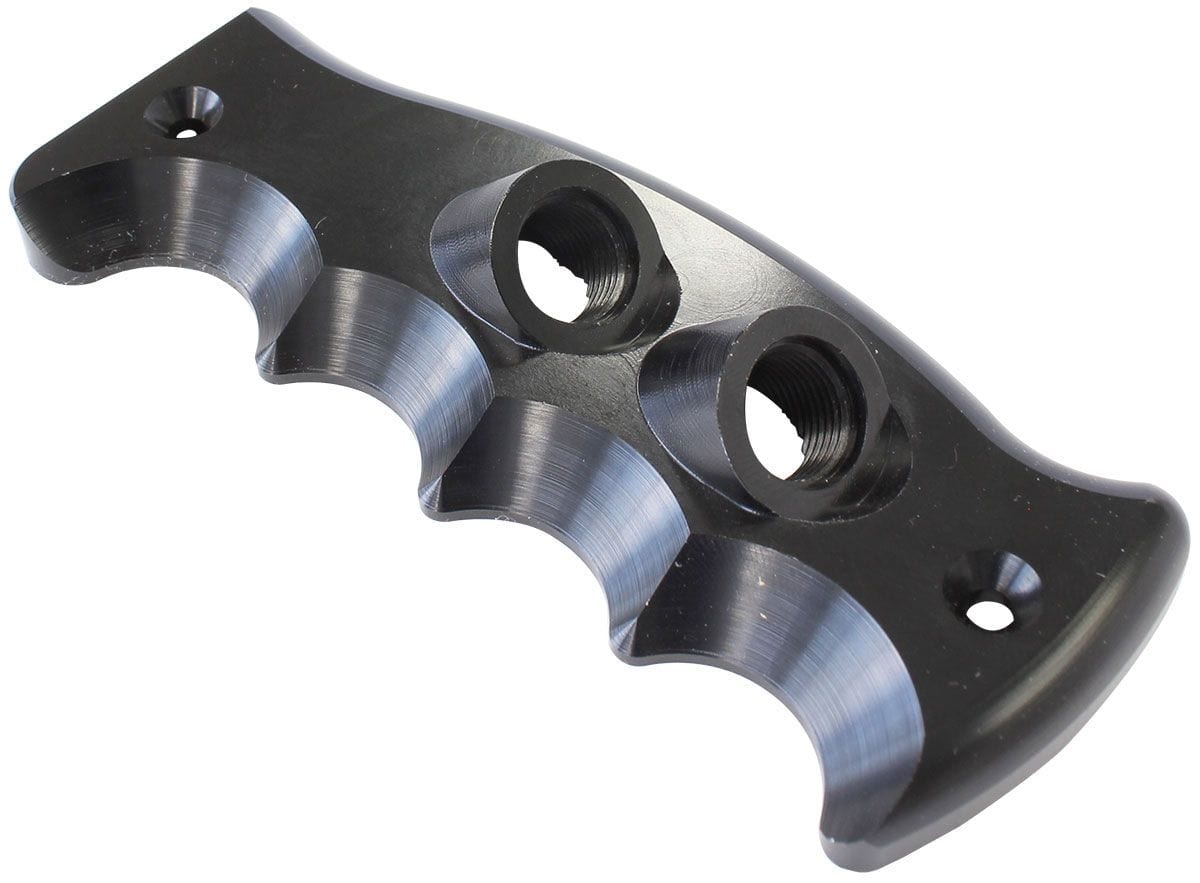 Aeroflow Performance Silver Finish to suit Pistol and Attack Bang Shift Shifters Aeroflow Pistol Grip Drivers Side Dual Button Plate AF72-9923BLK SR