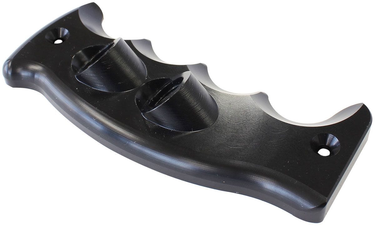 Aeroflow Performance Silver Finish to suit Pistol and Attack Bang Shift Shifters Aeroflow Pistol Grip Drivers Side Dual Button Plate AF72-9923BLK SR