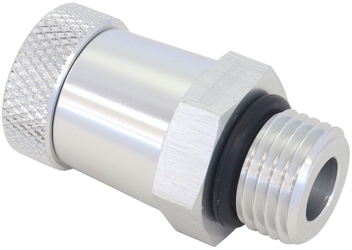 Aeroflow Performance Silver Finish With 1/8" NPT Female Thread For Remote Draining Aeroflow Universal Drain Valve -6 ORB AF615-02S SR