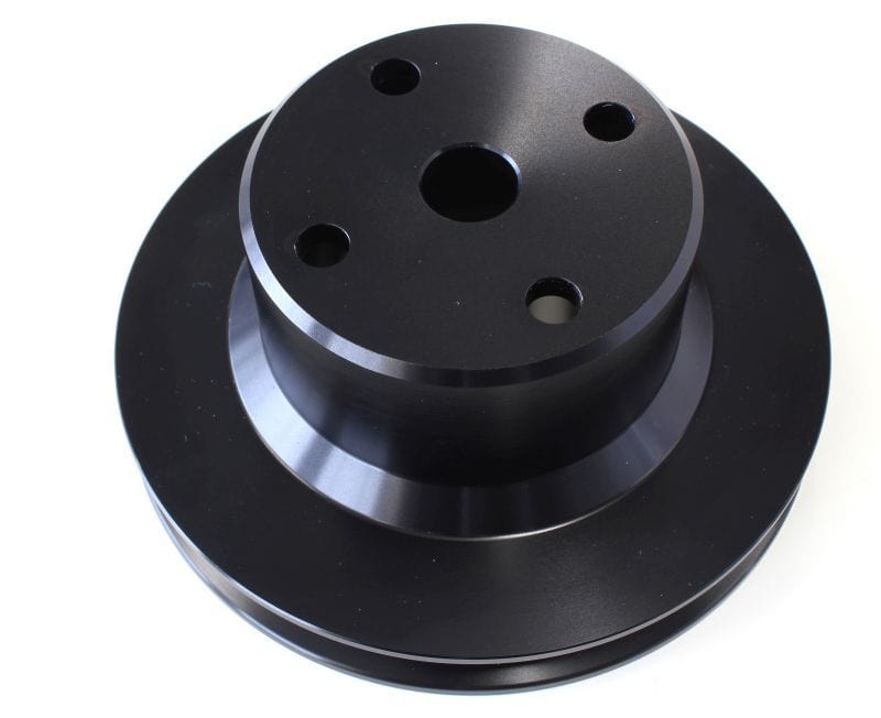 Aeroflow Performance Single V groove, suit Holden 5.0 V8 VN-VS with large bearing water pu Aeroflow Billet Water Pump Pulley AF64-4024BLK SR