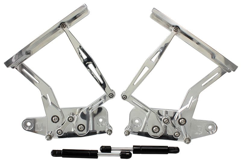 Aeroflow Performance Sold as a Pair Aeroflow Holden HK, HT, HG Billet Bonnet Hinge Kit - Polished Finish AF64-4129 SR