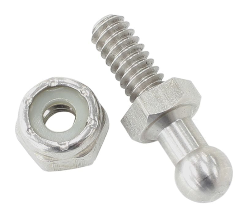 Aeroflow Performance Stainless Steel, Thread size 10-24 UNC with 3/8" hex nut. Nyloc nut i Aeroflow Carburettor Linkage Throttle Ball AF3500-1000 SR