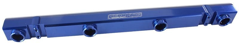 Aeroflow Performance Suit 14mm Full Length Fuel Injectors, -8ORB Ports Aeroflow Mitsubishi Evolution 4-9 4G63 Billet EFI Fuel Rails - Blue AF64-2121 SR