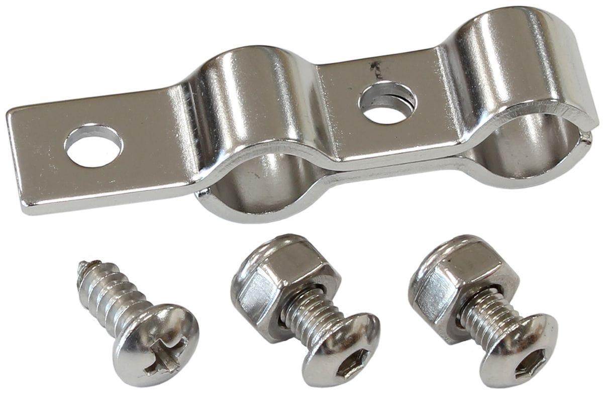 Aeroflow Performance Suit 3/16" Hard Line (Each) Aeroflow Dual Stainless Steel Hard Line Clamp With Bracket AF301-03-03 SR