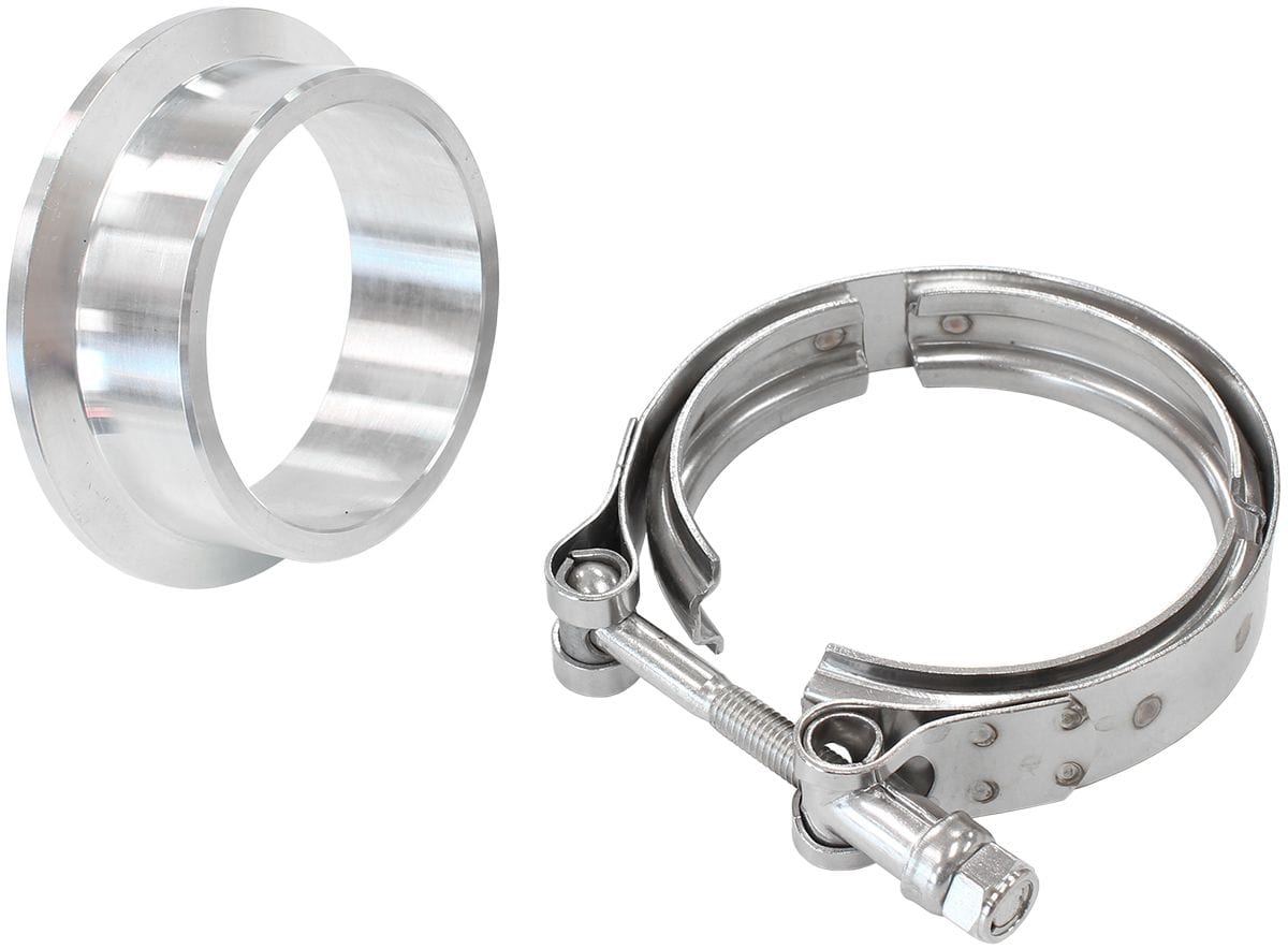Aeroflow Performance Suit Aeroflow Turbo's With 3-5/8" I.D Flange Aeroflow Boosted Compressor Outlet 4.21" O.D Aluminum V-Band Kit AF8080-1025 SR