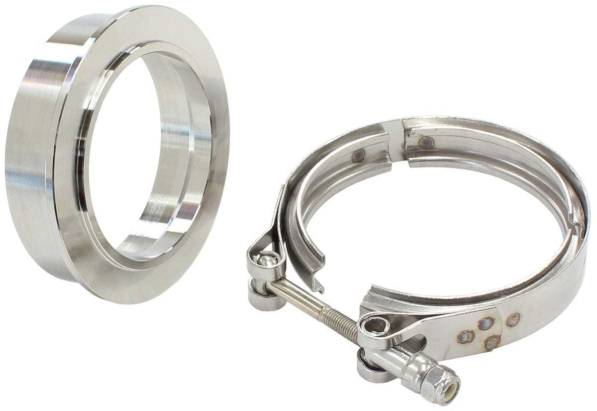 Aeroflow Performance Suit Aeroflow Turbo's With 3.80" I.D Flange Aeroflow Boosted Turbine Inlet 3.79" O.D Stainless Steel V-Band Kit AF8080-1011 SR
