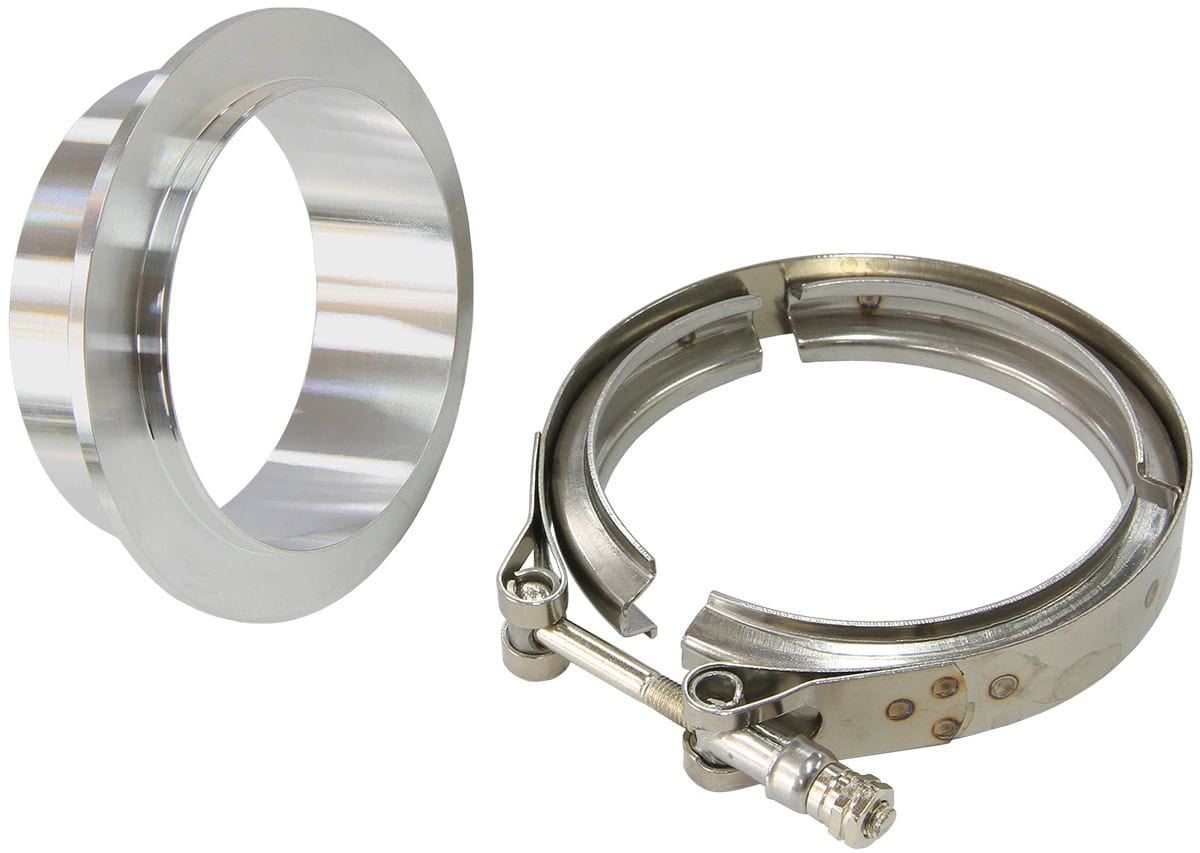 Aeroflow Performance Suit Aeroflow Turbo's With 4" I.D Flange Aeroflow Boosted Compressor Outlet 4.21" O.D Aluminum V-Band Kit AF8080-1006 SR