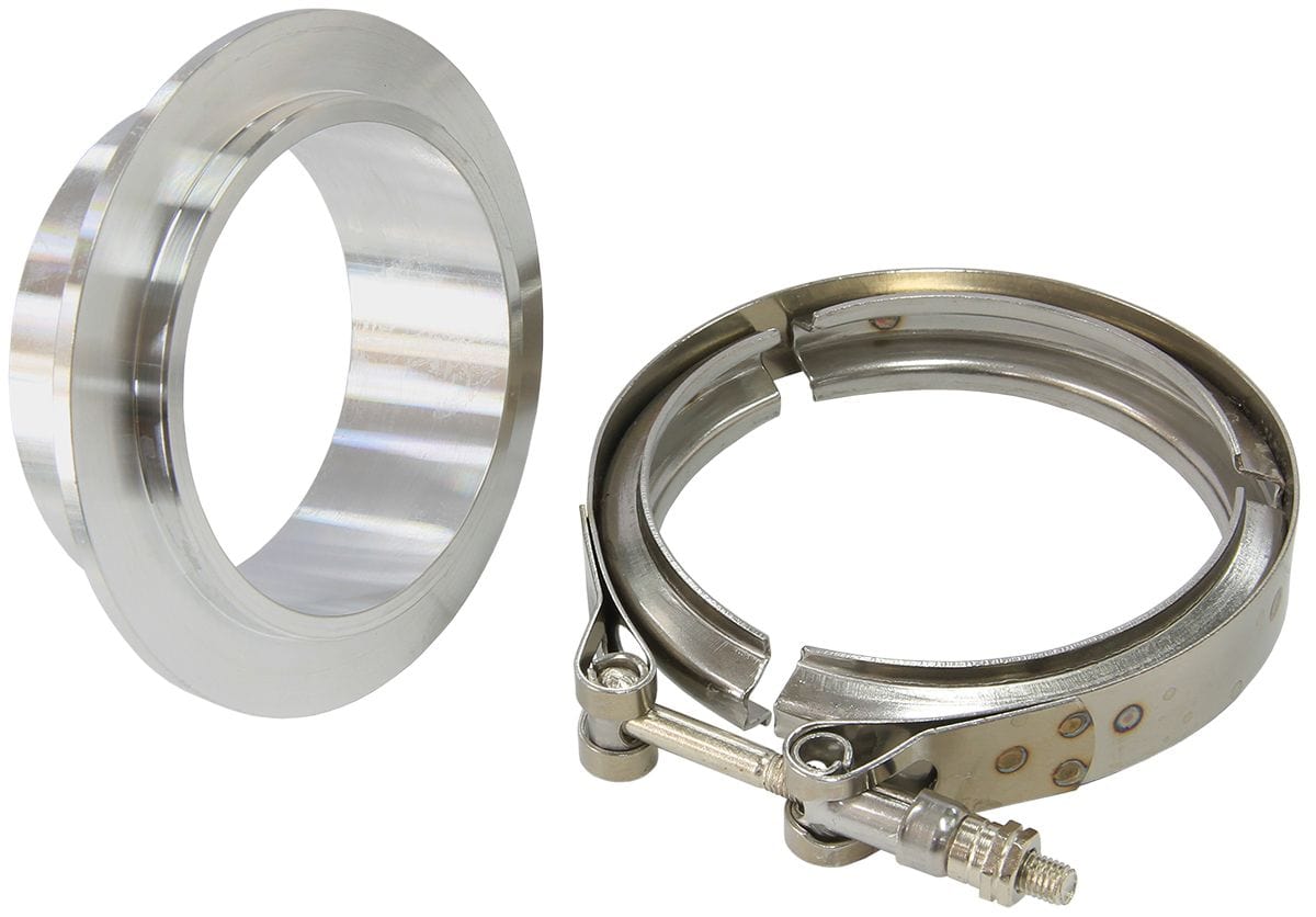 Aeroflow Performance Suit Aeroflow Turbo's With 4" I.D Flange Aeroflow Boosted Compressor Outlet 4.21" O.D Aluminum V-Band Kit AF8080-1007 SR